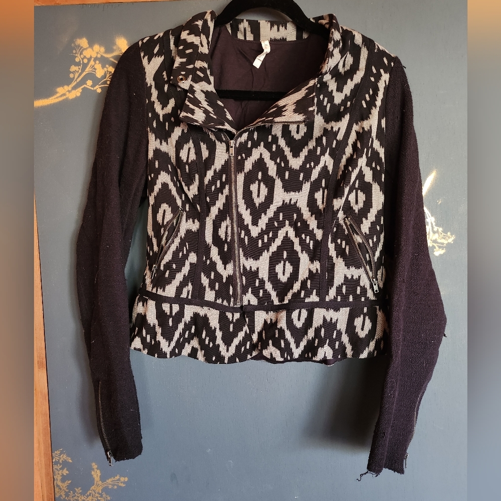 Willow & Clay Patterned Moto Jacket